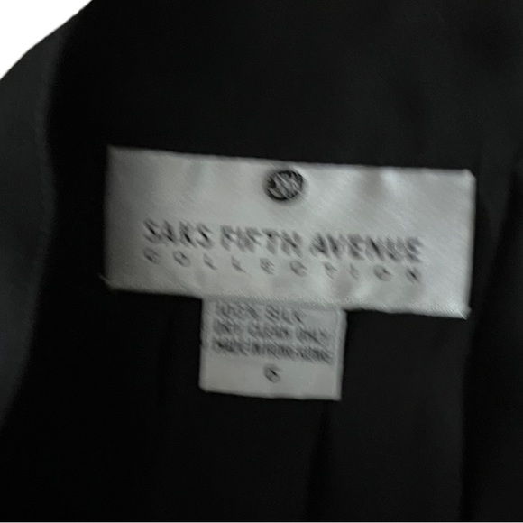 Saks Fifth Avenue silk chiffon pleaded midi skirt Sz 6 - Picture 6 of 6